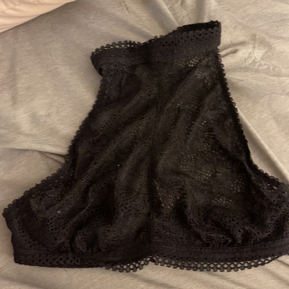 Black High Neck Bralette - Picture 2 of 4